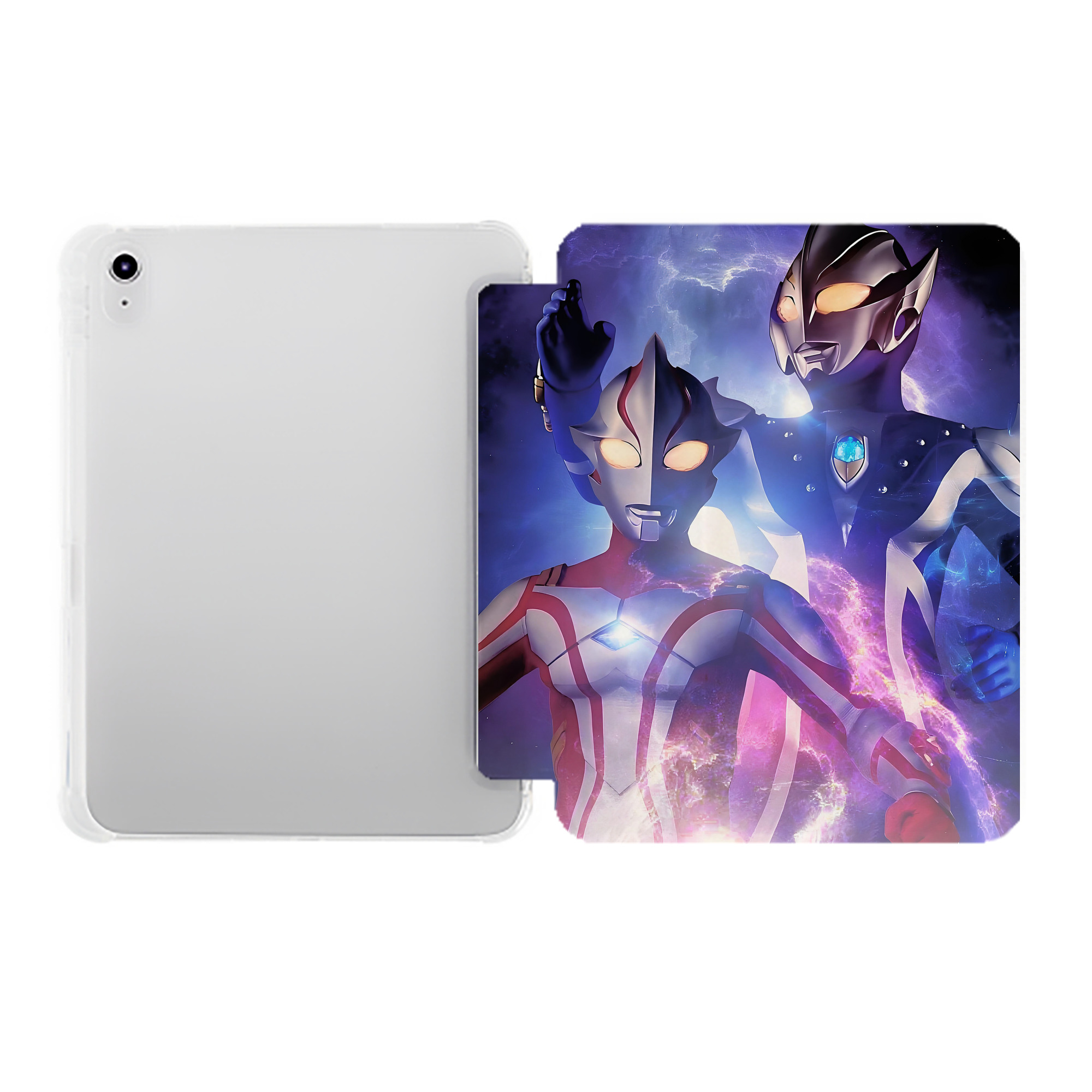 （画像用） ウルトラマン Ultraman IPad ケース ペン収納付き 三つ折りスタンド PUレザー×シリコン 対応機種9.5/10.5/10.9インチ